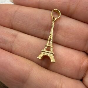 Firm price)Real Gold 14k Eiffel 3D Tower Charm Pendant